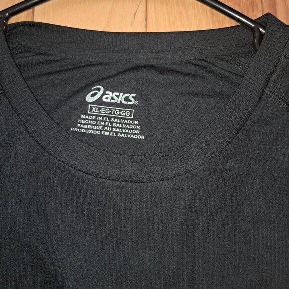 NWT Asics athletic crew black Men's XL - Picture 2 of 4